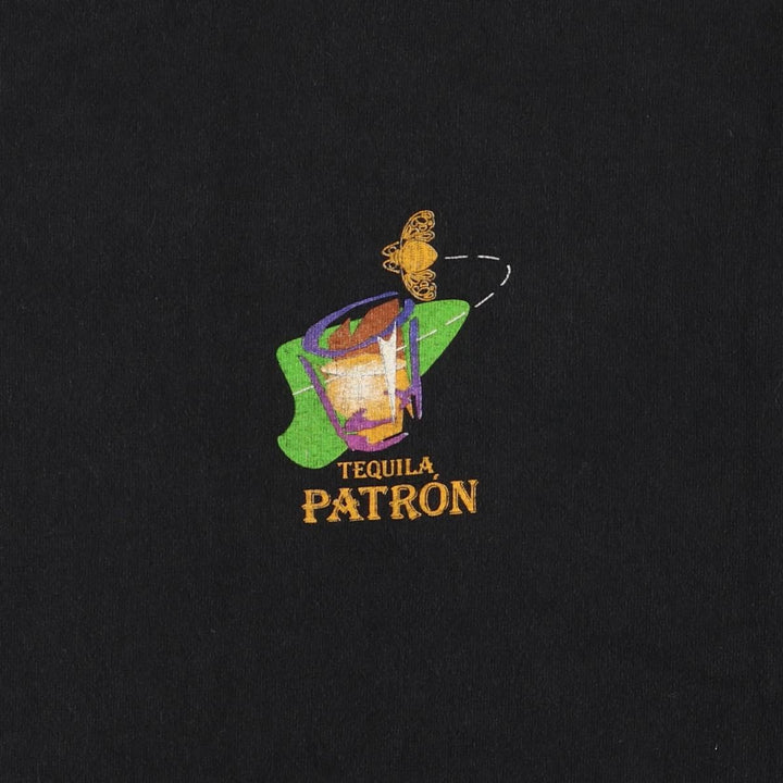 Winterland Productions PATRON Advertising T-Shirt, Made in USA, Men's XL cotton black type Vintage Second Hand