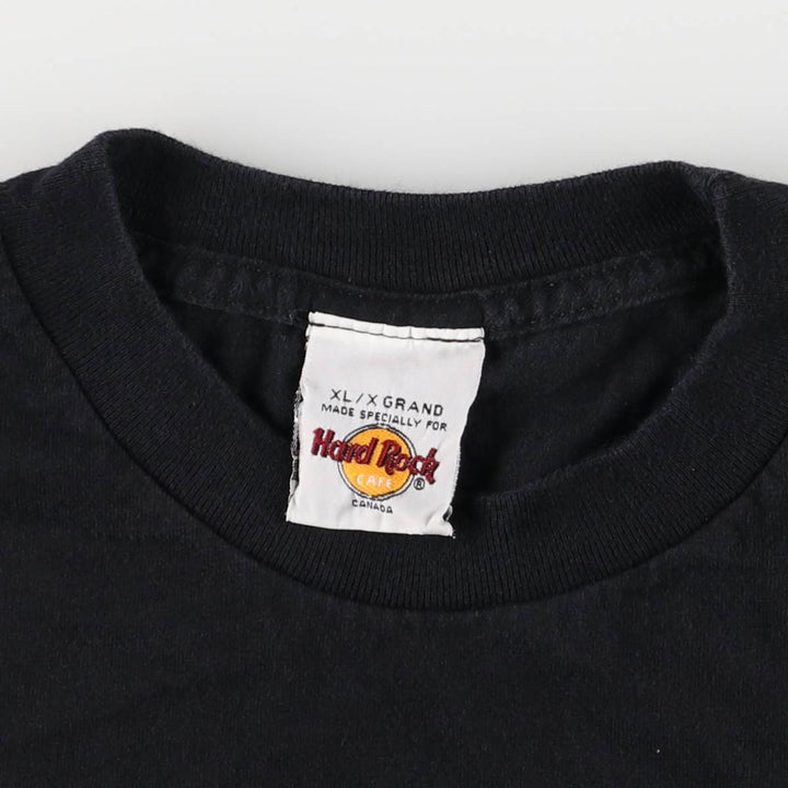 HARD ROCK CAFE Advertising T-Shirt, Made in Canada, Men's XL, Short Sleeve cotton black type Vintage Second Hand