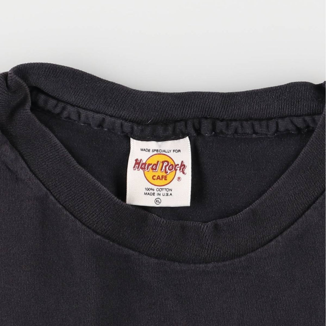 90'S HARD ROCK CAFE Hard Rock Cafe Advertising T-shirt Made in USA Men's XL Vintage cotton black type Vintage Second Hand