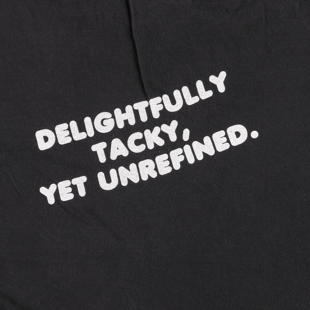 90'S Hanes HOOTERS Advertising T-shirt Made in USA Men's XXL Vintage cotton black type Vintage Second Hand