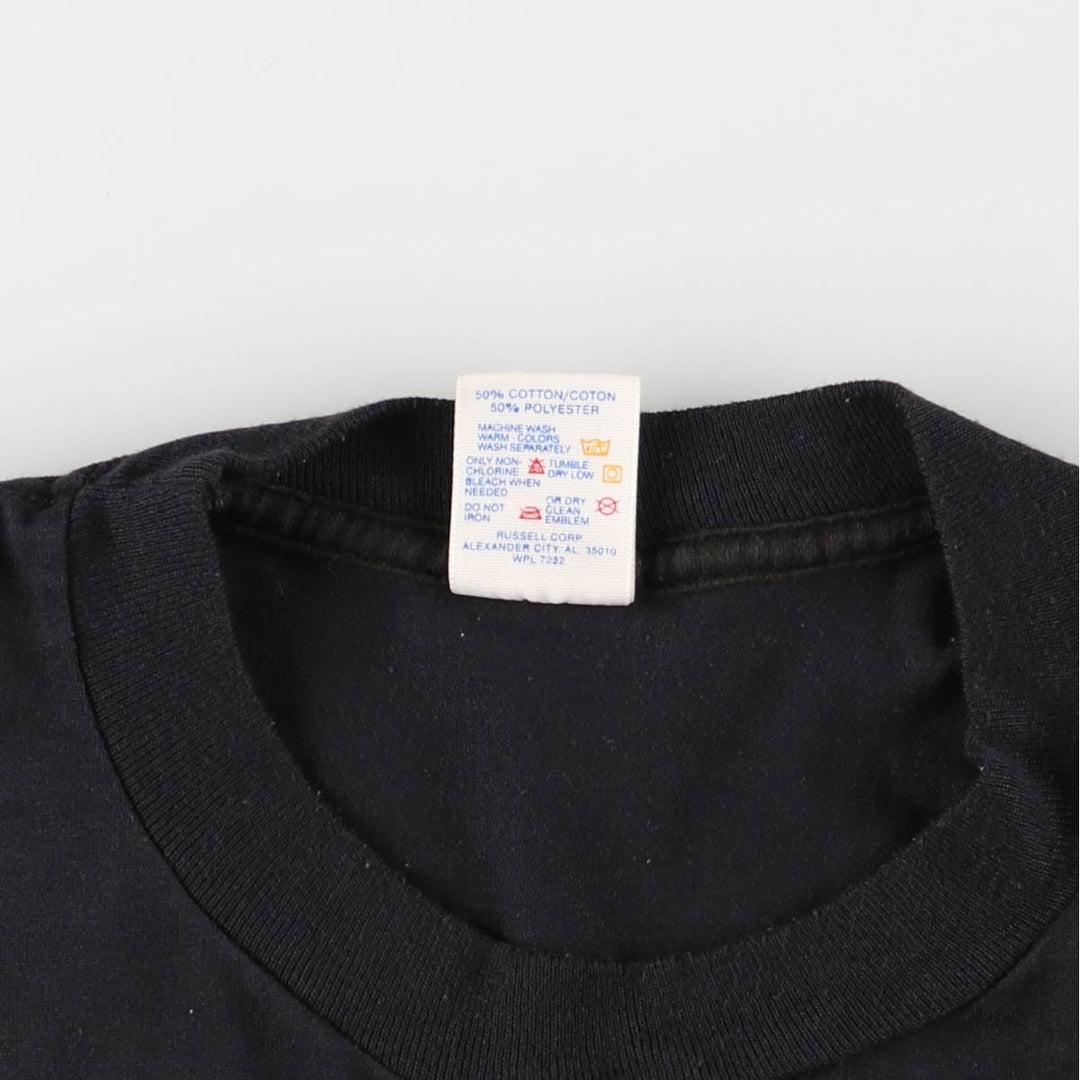 90'S Jerzees Message Print T-Shirt Made in USA Men's XL Vintage cotton black type Vintage Second Hand