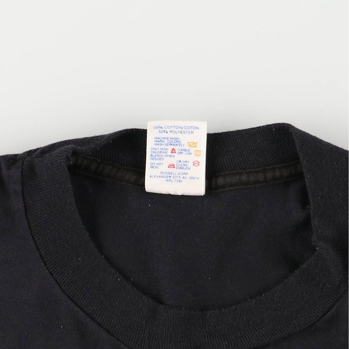 90'S Jerzees Message Print T-Shirt Made in USA Men's XL Vintage cotton black type Vintage Second Hand