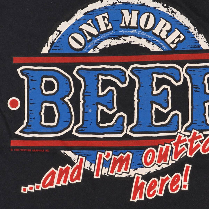 90'S Jerzees Message Print T-Shirt Made in USA Men's XL Vintage cotton black type Vintage Second Hand