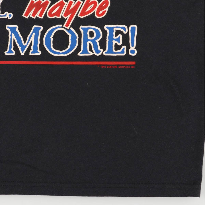 90'S Jerzees Message Print T-Shirt Made in USA Men's XL Vintage cotton black type Vintage Second Hand