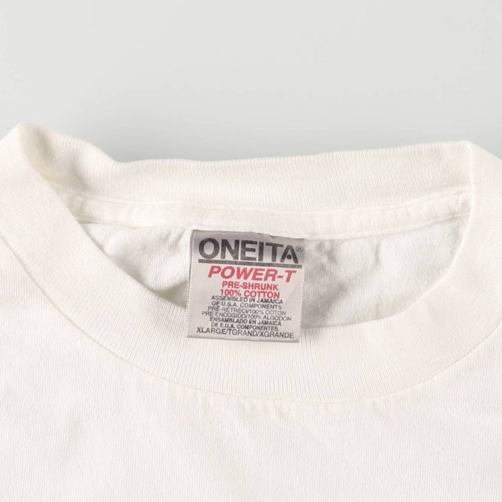 Vintage 90'S Oneita Intel Advertising T-Shirt, Men's XL cotton white type Vintage Second Hand