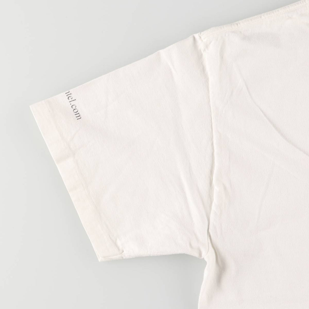 Vintage 90'S Oneita Intel Advertising T-Shirt, Men's XL cotton white type Vintage Second Hand