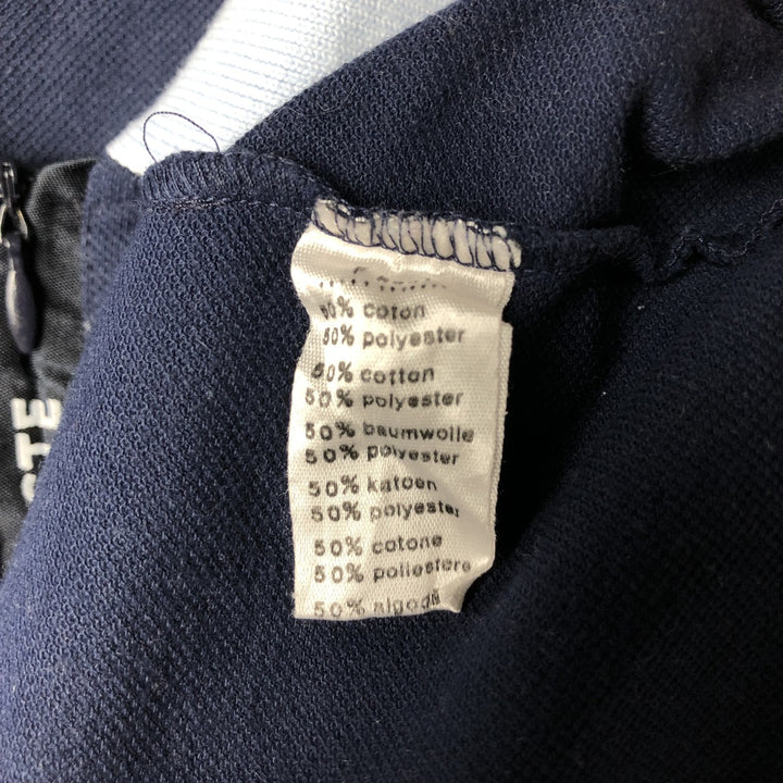 Lacoste LACOSTE SPORT collared half-zip short-sleeved polo shirt, made in France, size 6 (equivalent to men's XL) cotton navy blue type Vintage Second Hand