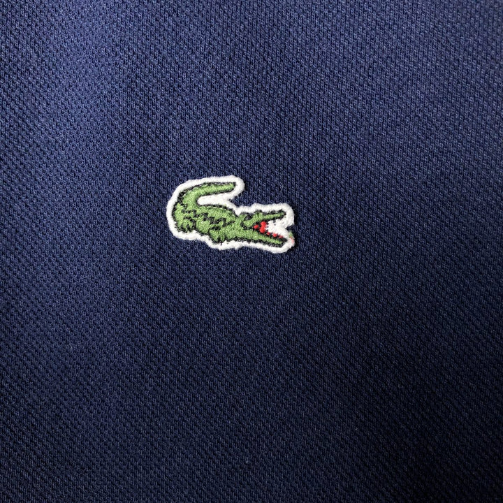 Lacoste LACOSTE SPORT collared half-zip short-sleeved polo shirt, made in France, size 6 (equivalent to men's XL) cotton navy blue type Vintage Second Hand
