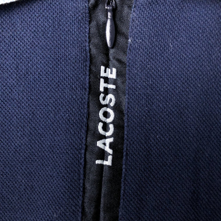 Lacoste LACOSTE SPORT collared half-zip short-sleeved polo shirt, made in France, size 6 (equivalent to men's XL) cotton navy blue type Vintage Second Hand