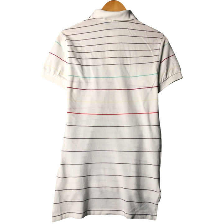Vintage 1980s-1990'S Lacoste IZOD short-sleeved striped polo shirt, men's size M cotton white type Vintage Second Hand