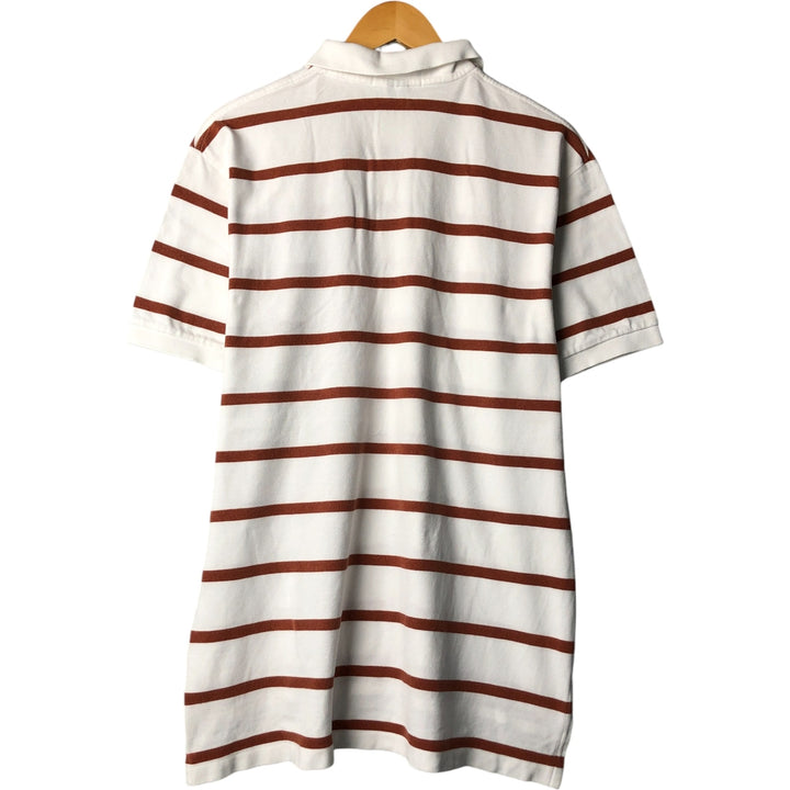 Ralph Lauren POLO by Ralph Lauren short sleeve striped polo shirt, men's size L cotton white type Vintage Second Hand