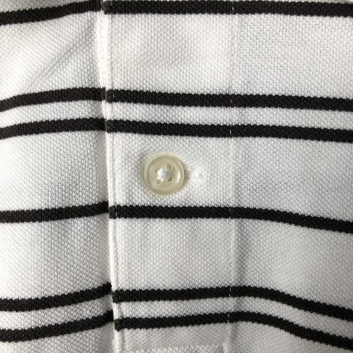 Ralph Lauren POLO by Ralph Lauren MOISTURE MANAGEMENT short-sleeved striped polo shirt, men's size M cotton white type Vintage Second Hand