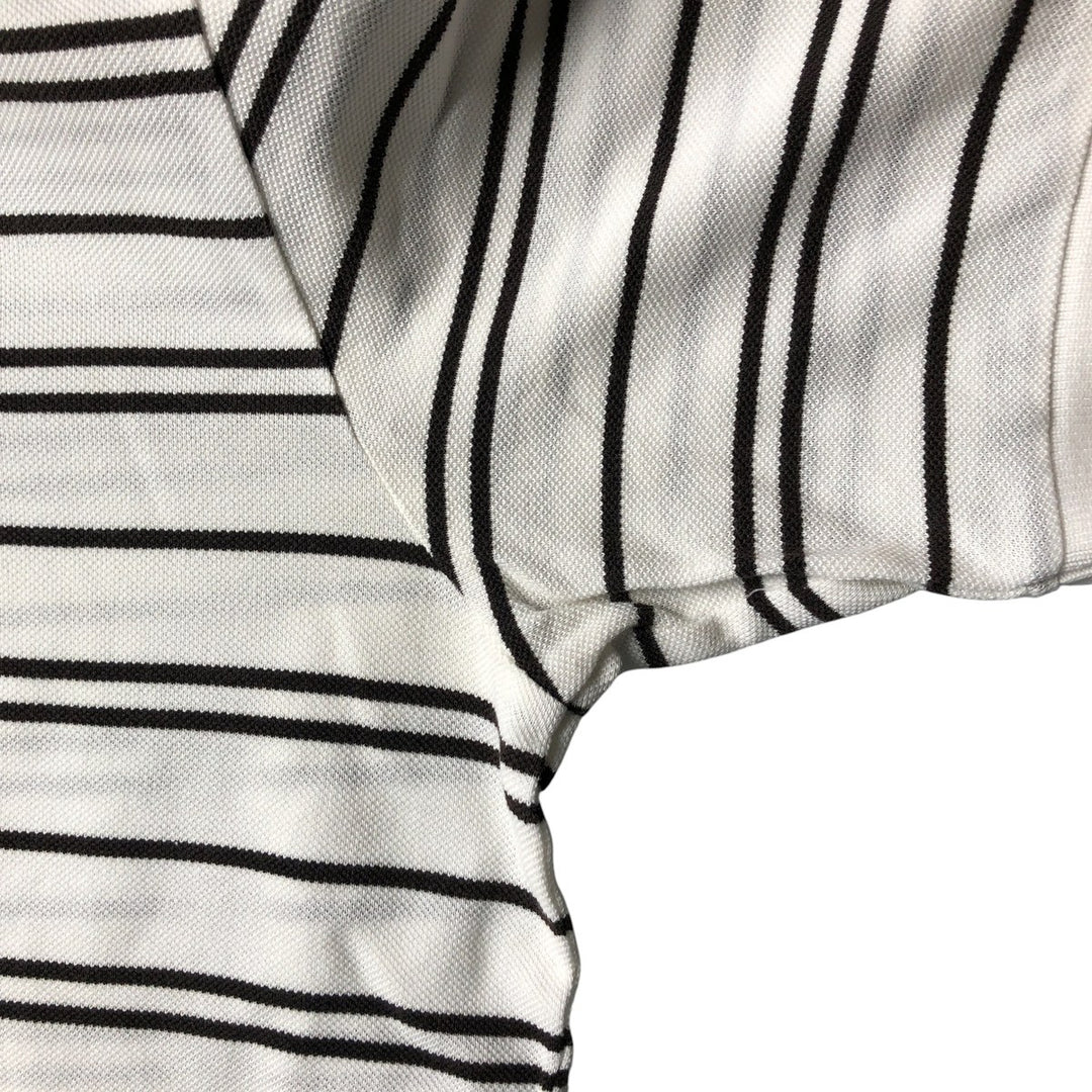 Ralph Lauren POLO by Ralph Lauren MOISTURE MANAGEMENT short-sleeved striped polo shirt, men's size M cotton white type Vintage Second Hand