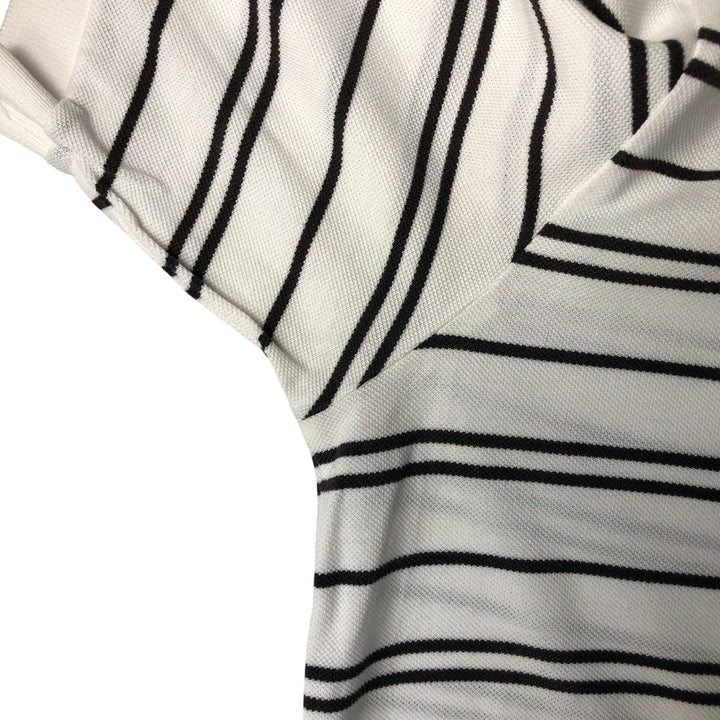 Ralph Lauren POLO by Ralph Lauren MOISTURE MANAGEMENT short-sleeved striped polo shirt, men's size M cotton white type Vintage Second Hand