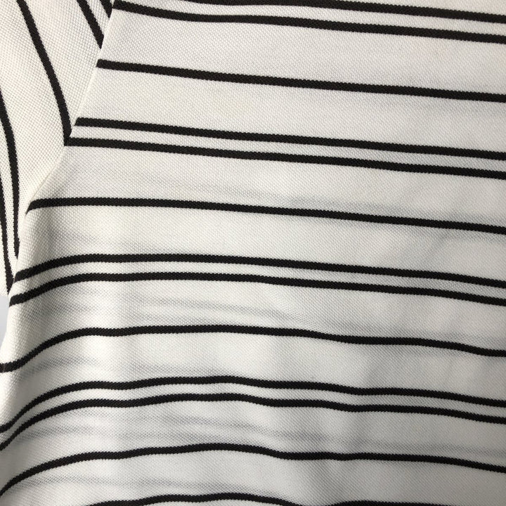 Ralph Lauren POLO by Ralph Lauren MOISTURE MANAGEMENT short-sleeved striped polo shirt, men's size M cotton white type Vintage Second Hand