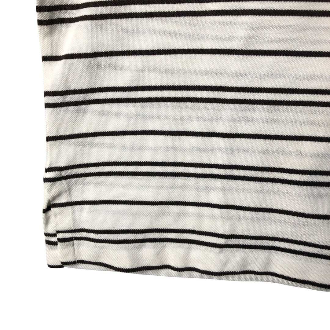 Ralph Lauren POLO by Ralph Lauren MOISTURE MANAGEMENT short-sleeved striped polo shirt, men's size M cotton white type Vintage Second Hand