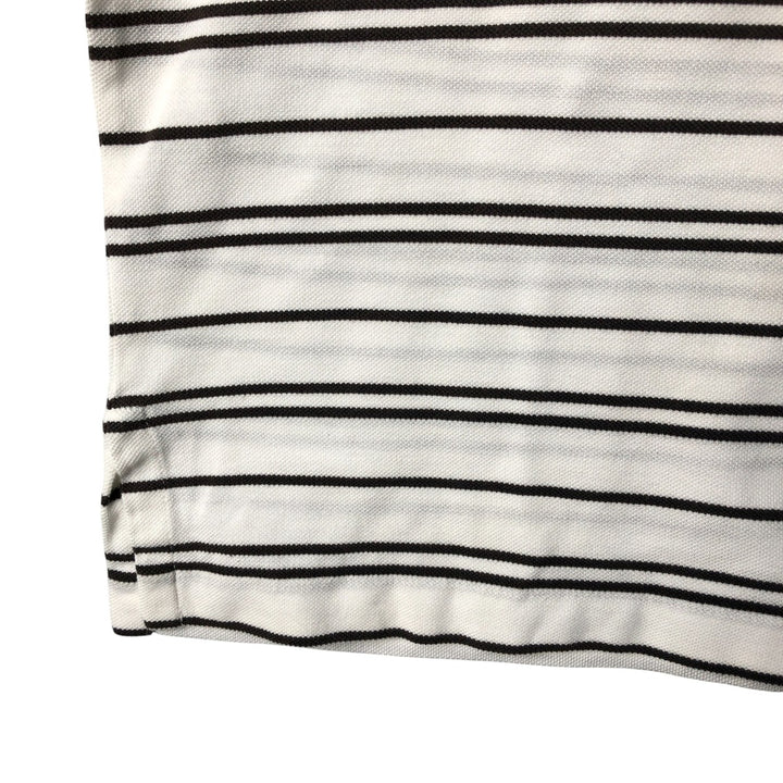 Ralph Lauren POLO by Ralph Lauren MOISTURE MANAGEMENT short-sleeved striped polo shirt, men's size M cotton white type Vintage Second Hand