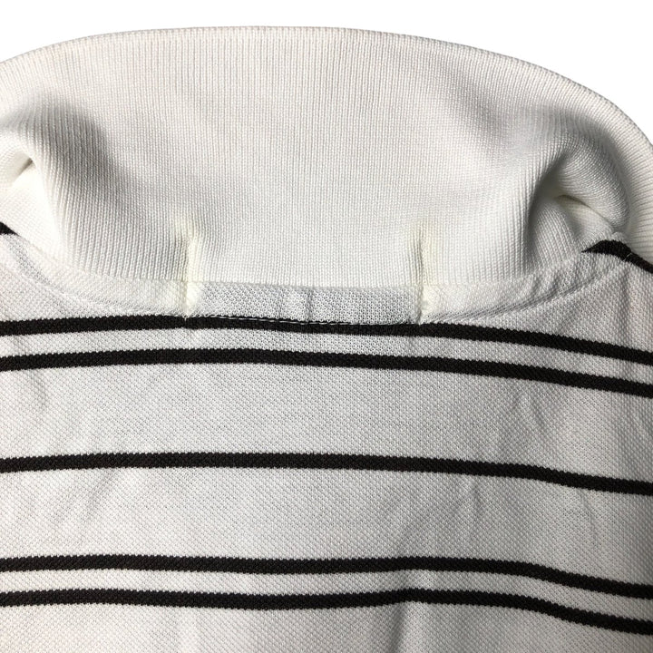 Ralph Lauren POLO by Ralph Lauren MOISTURE MANAGEMENT short-sleeved striped polo shirt, men's size M cotton white type Vintage Second Hand