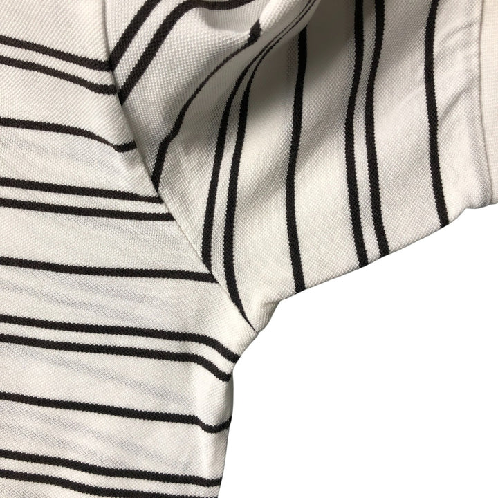 Ralph Lauren POLO by Ralph Lauren MOISTURE MANAGEMENT short-sleeved striped polo shirt, men's size M cotton white type Vintage Second Hand