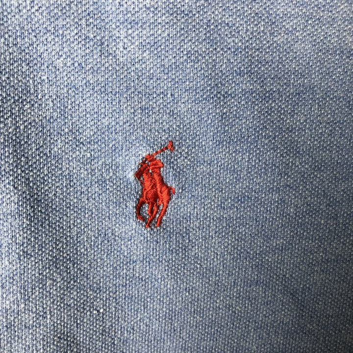Ralph Lauren POLO by Ralph Lauren short sleeve polo shirt, men's size L cotton Blue type light blue Vintage Second Hand