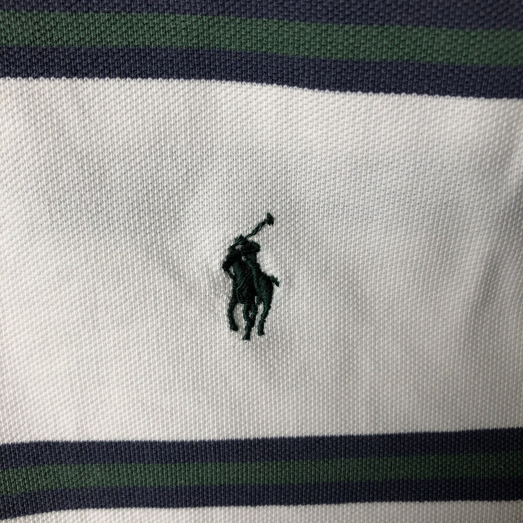 Ralph Lauren POLO by Ralph Lauren short sleeve striped polo shirt, men's size M cotton white type Vintage Second Hand