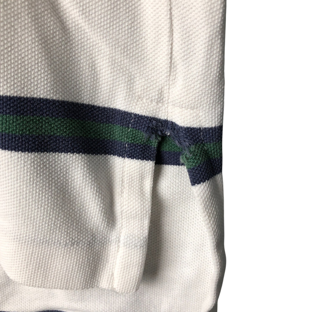 Ralph Lauren POLO by Ralph Lauren short sleeve striped polo shirt, men's size M cotton white type Vintage Second Hand