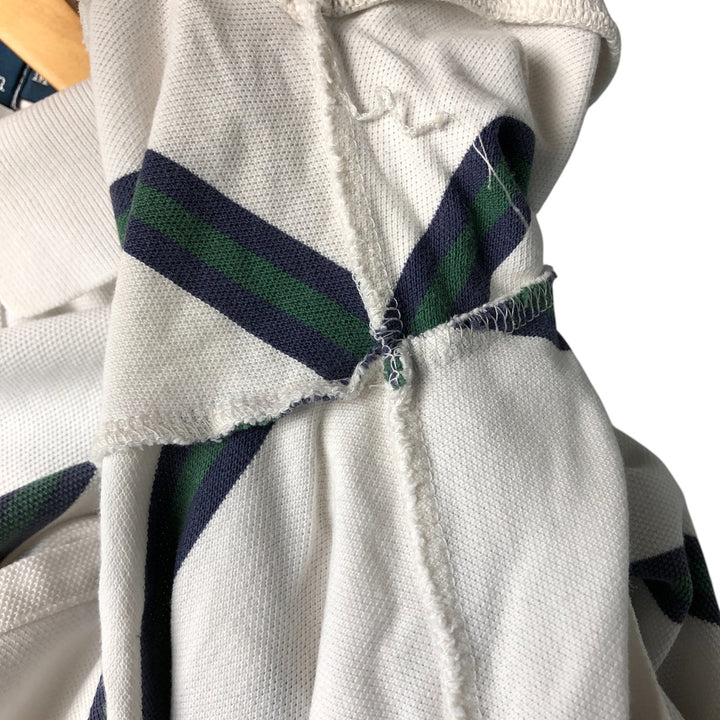 Ralph Lauren POLO by Ralph Lauren short sleeve striped polo shirt, men's size M cotton white type Vintage Second Hand