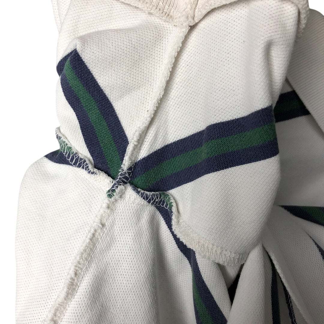 Ralph Lauren POLO by Ralph Lauren short sleeve striped polo shirt, men's size M cotton white type Vintage Second Hand
