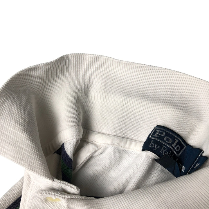 Ralph Lauren POLO by Ralph Lauren short sleeve striped polo shirt, men's size M cotton white type Vintage Second Hand