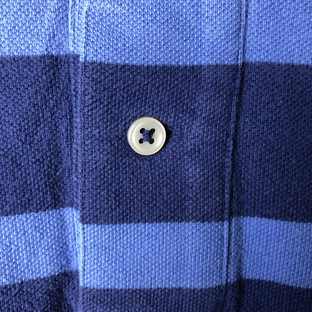Ralph Lauren POLO by Ralph Lauren short sleeve striped polo shirt, men's size L cotton navy blue type Vintage Second Hand