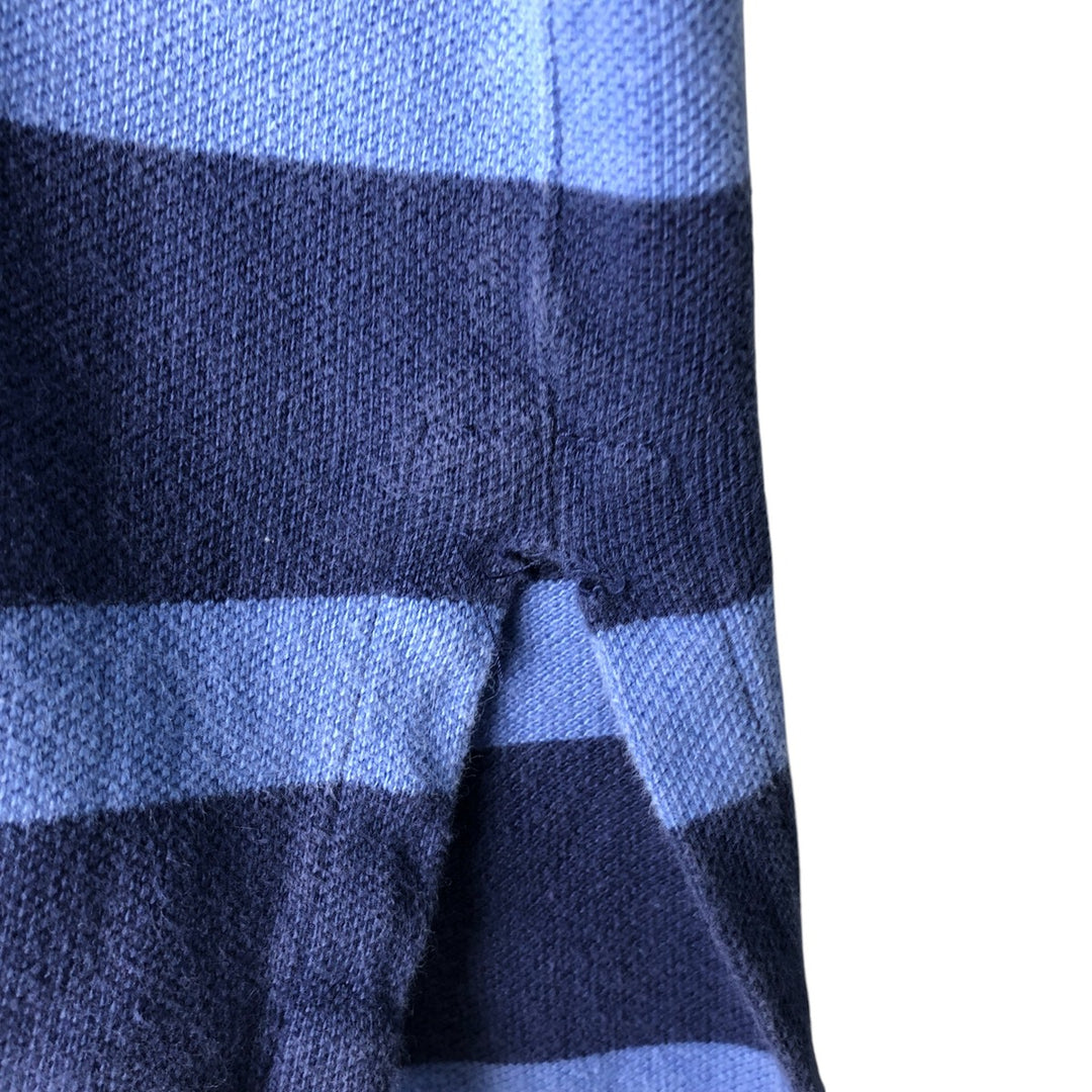 Ralph Lauren POLO by Ralph Lauren short sleeve striped polo shirt, men's size L cotton navy blue type Vintage Second Hand