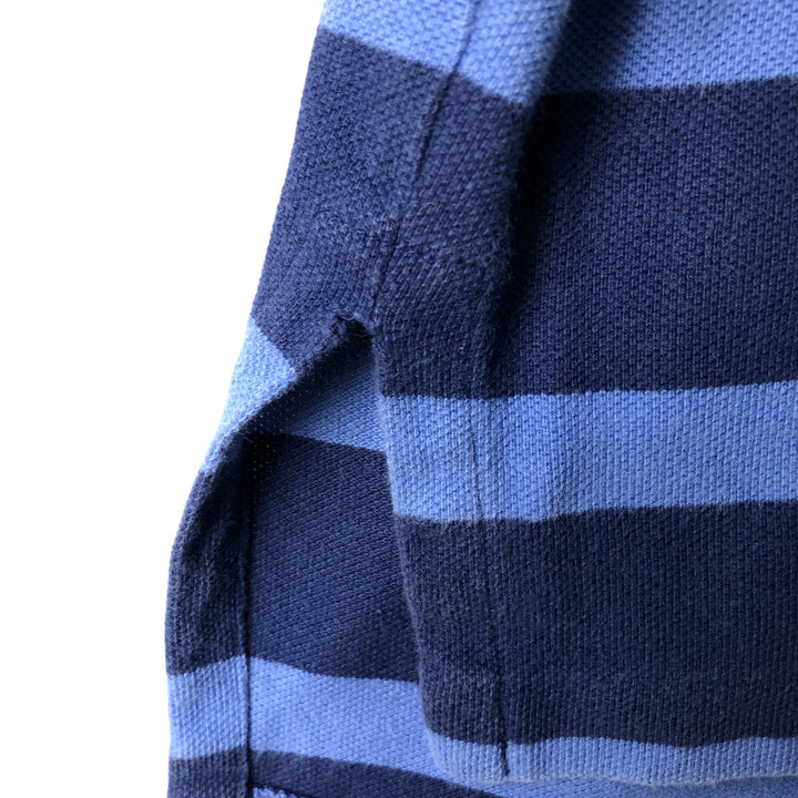 Ralph Lauren POLO by Ralph Lauren short sleeve striped polo shirt, men's size L cotton navy blue type Vintage Second Hand