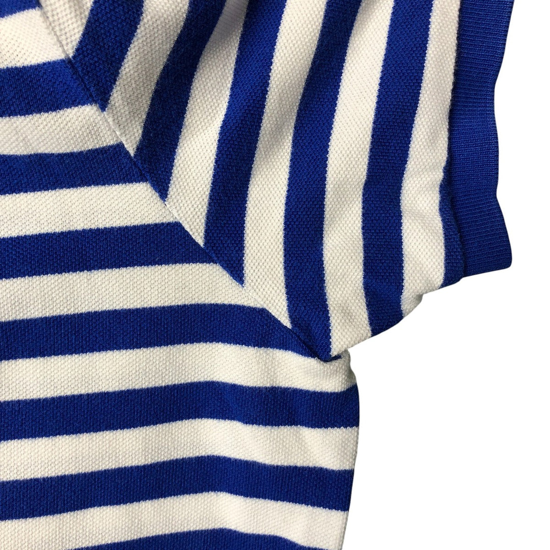 Ralph Lauren POLO by Ralph Lauren CUSTOM FIT short sleeve striped polo shirt men's XL size cotton blue type Vintage Second Hand