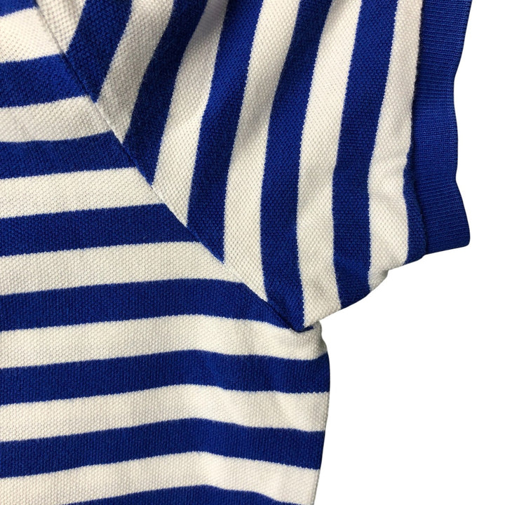 Ralph Lauren POLO by Ralph Lauren CUSTOM FIT short sleeve striped polo shirt men's XL size cotton blue type Vintage Second Hand