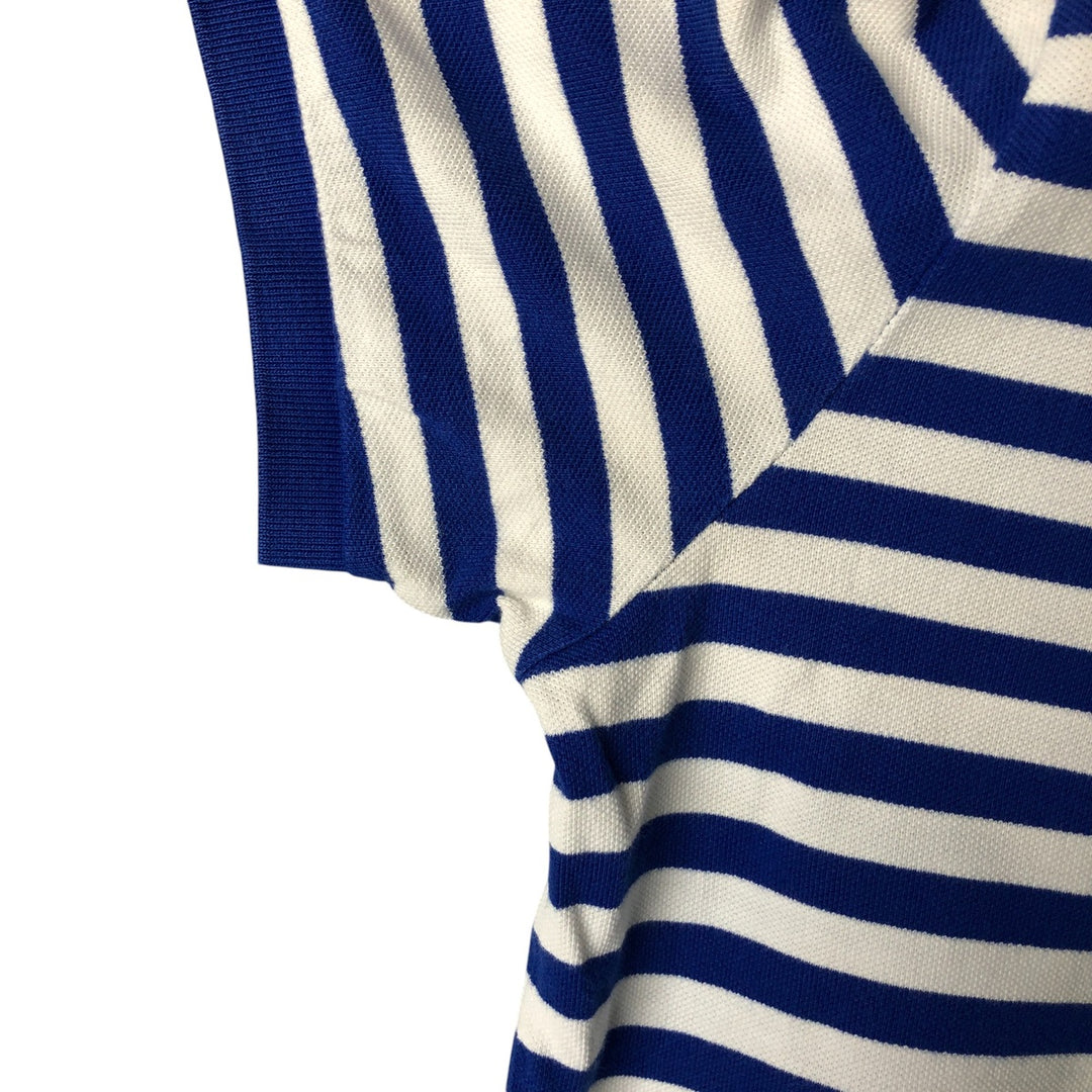 Ralph Lauren POLO by Ralph Lauren CUSTOM FIT short sleeve striped polo shirt men's XL size cotton blue type Vintage Second Hand