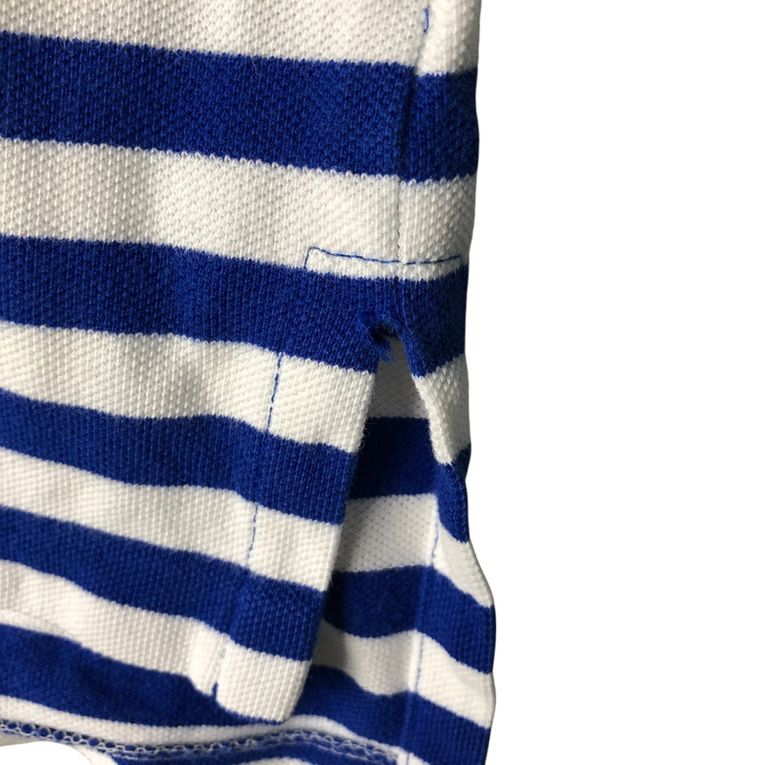 Ralph Lauren POLO by Ralph Lauren CUSTOM FIT short sleeve striped polo shirt men's XL size cotton blue type Vintage Second Hand