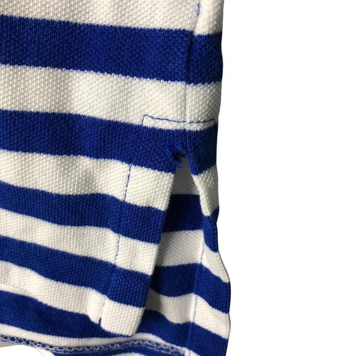 Ralph Lauren POLO by Ralph Lauren CUSTOM FIT short sleeve striped polo shirt men's XL size cotton blue type Vintage Second Hand