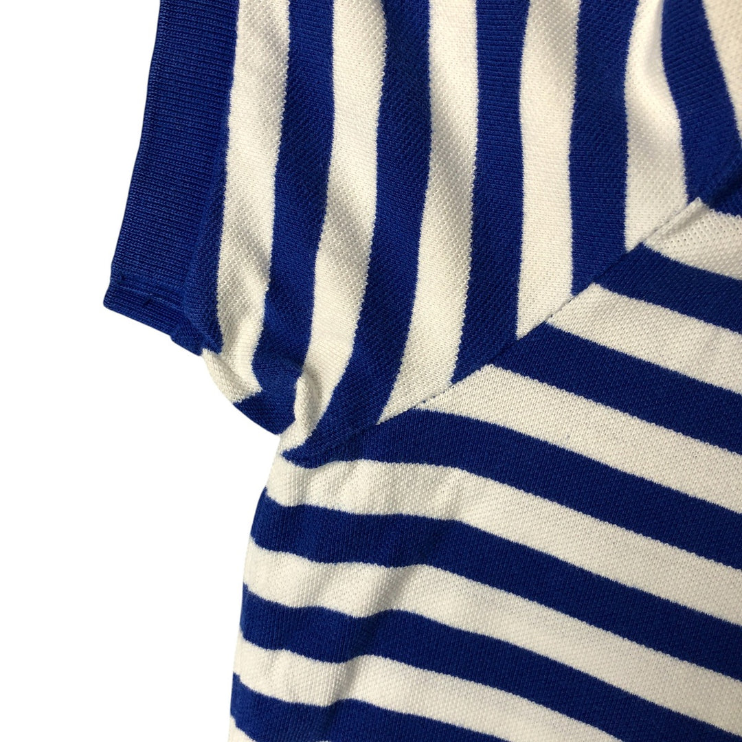 Ralph Lauren POLO by Ralph Lauren CUSTOM FIT short sleeve striped polo shirt men's XL size cotton blue type Vintage Second Hand
