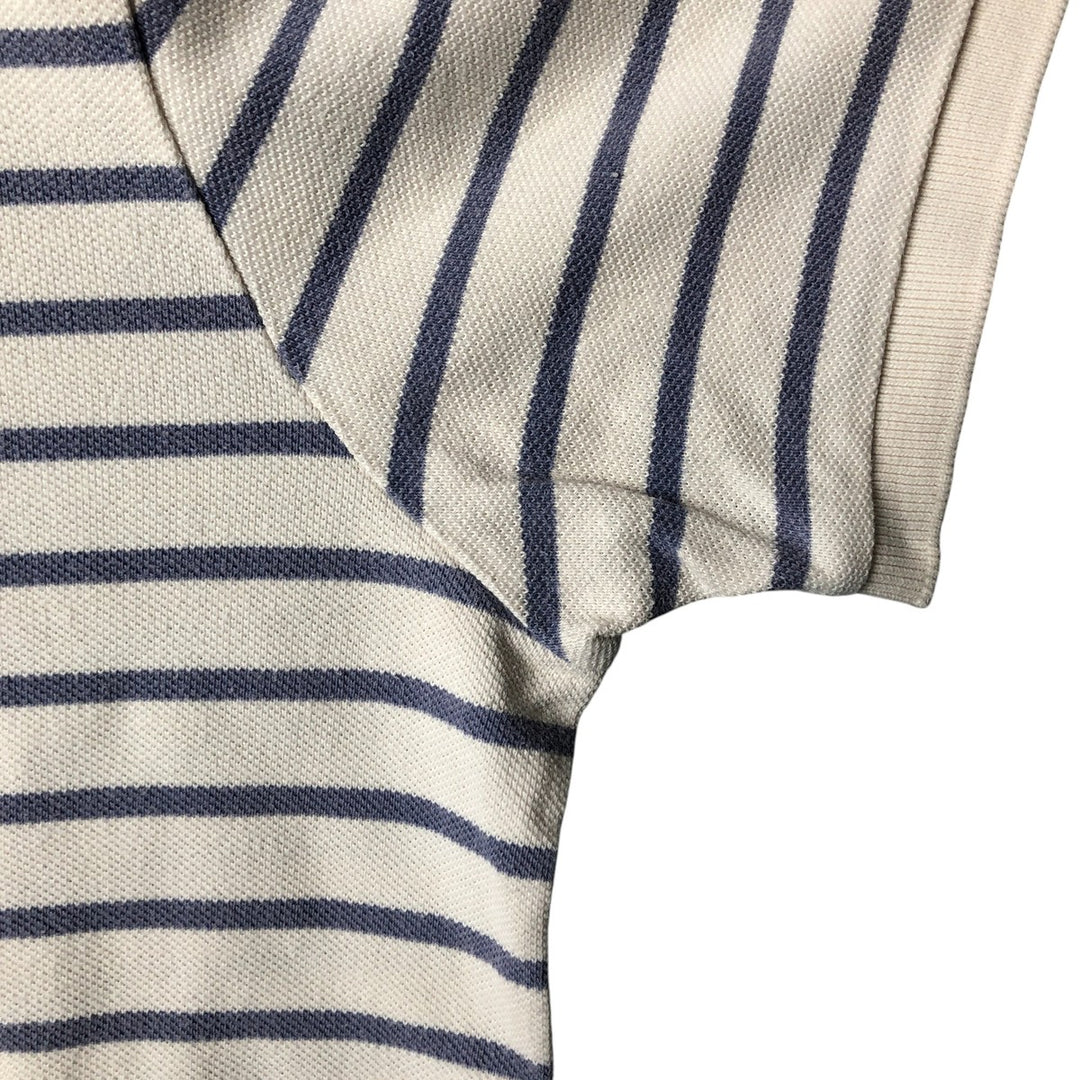 Ralph Lauren POLO by Ralph Lauren CUSTOM FIT short sleeve striped polo shirt men's size L cotton white type Vintage Second Hand