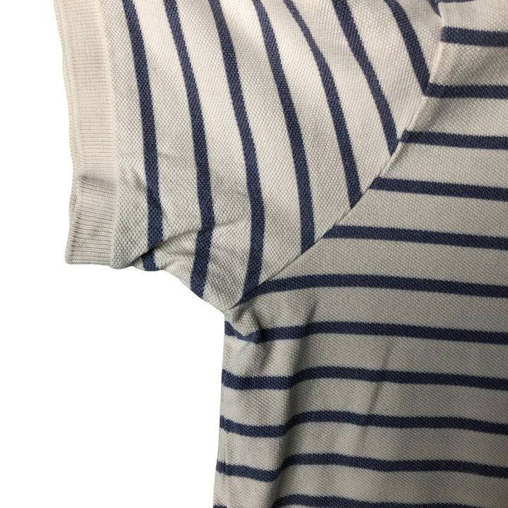Ralph Lauren POLO by Ralph Lauren CUSTOM FIT short sleeve striped polo shirt men's size L cotton white type Vintage Second Hand