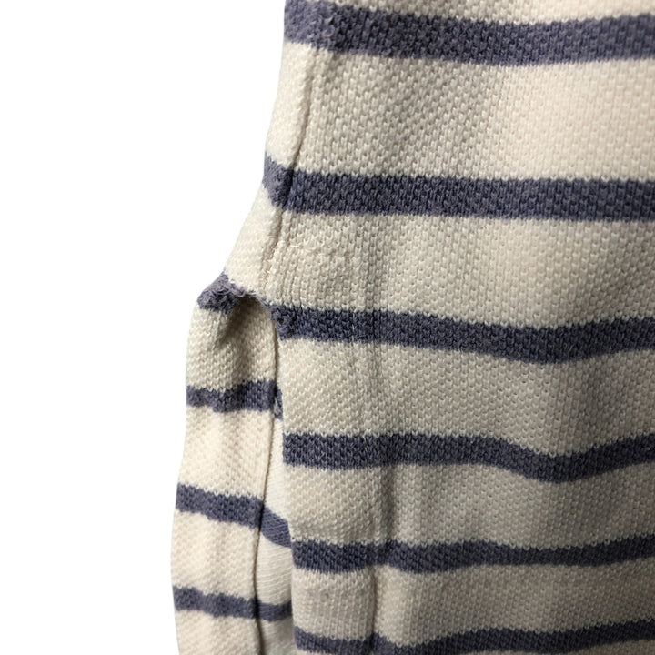 Ralph Lauren POLO by Ralph Lauren CUSTOM FIT short sleeve striped polo shirt men's size L cotton white type Vintage Second Hand