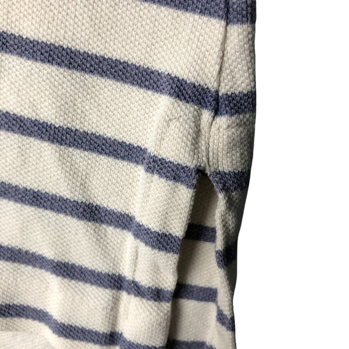 Ralph Lauren POLO by Ralph Lauren CUSTOM FIT short sleeve striped polo shirt men's size L cotton white type Vintage Second Hand