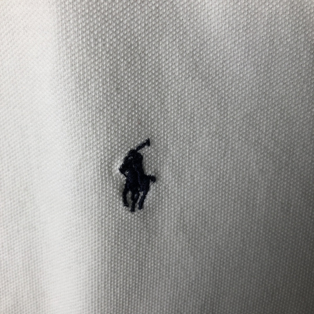 Ralph Lauren POLO SPORT short sleeve polo shirt, men's size M cotton white type Vintage Second Hand