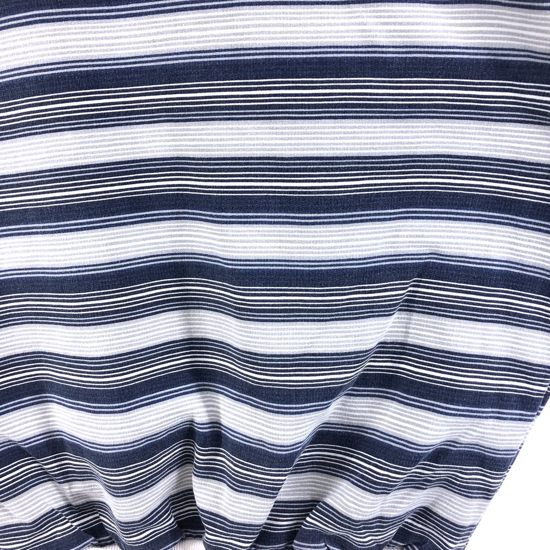 Vintage 90'S GIMMIE striped pattern logo sweatshirt, made in the USA, size L, men's cotton navy blue type Vintage Second Hand
