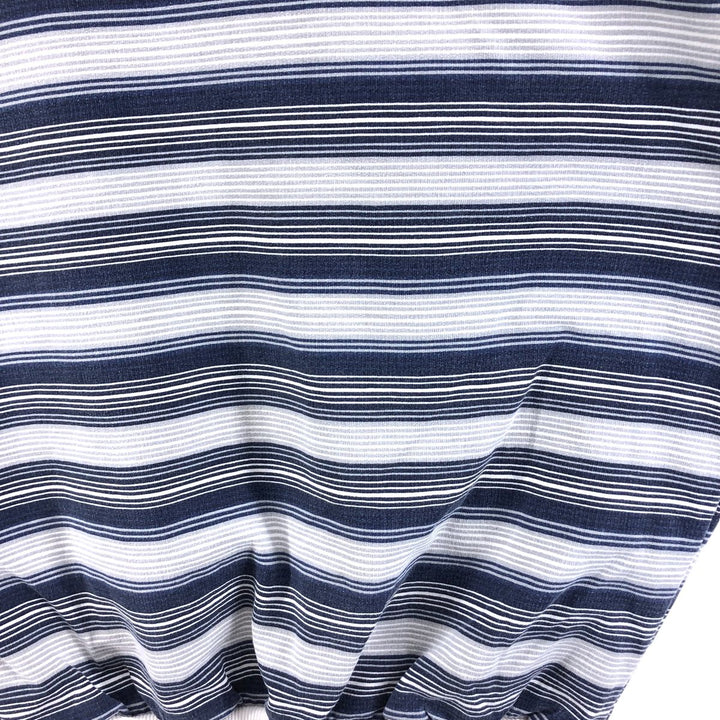 Vintage 90'S GIMMIE striped pattern logo sweatshirt, made in the USA, size L, men's cotton navy blue type Vintage Second Hand