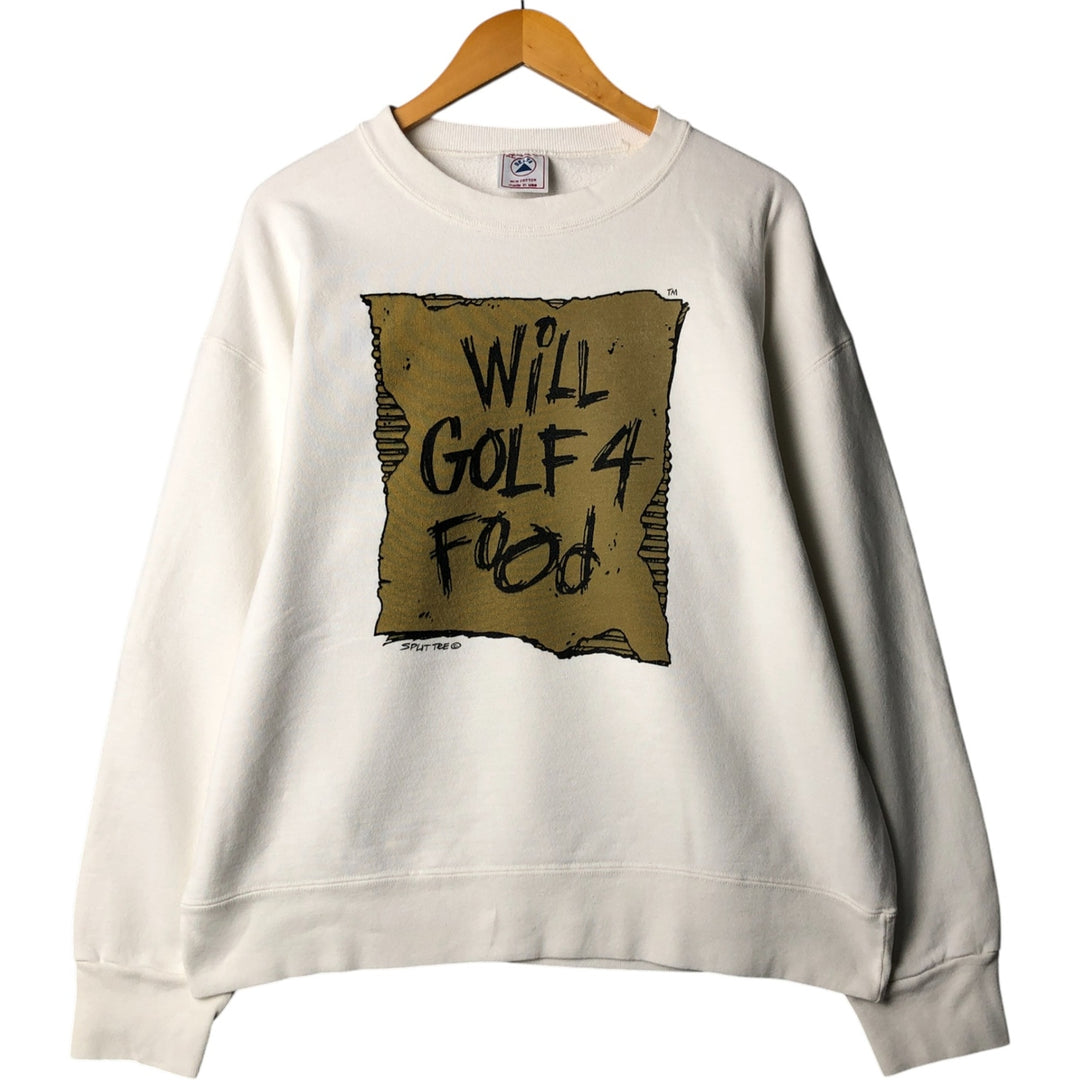 Vintage 90'S Delta sweatshirt, Made in USA, Men's XL cotton white type Vintage Second Hand