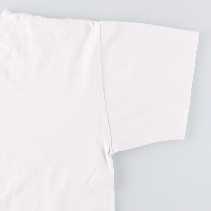 90'S Anvil Printed T-shirt, Made in USA, Men's L size, Vintage cotton white type Vintage Second Hand