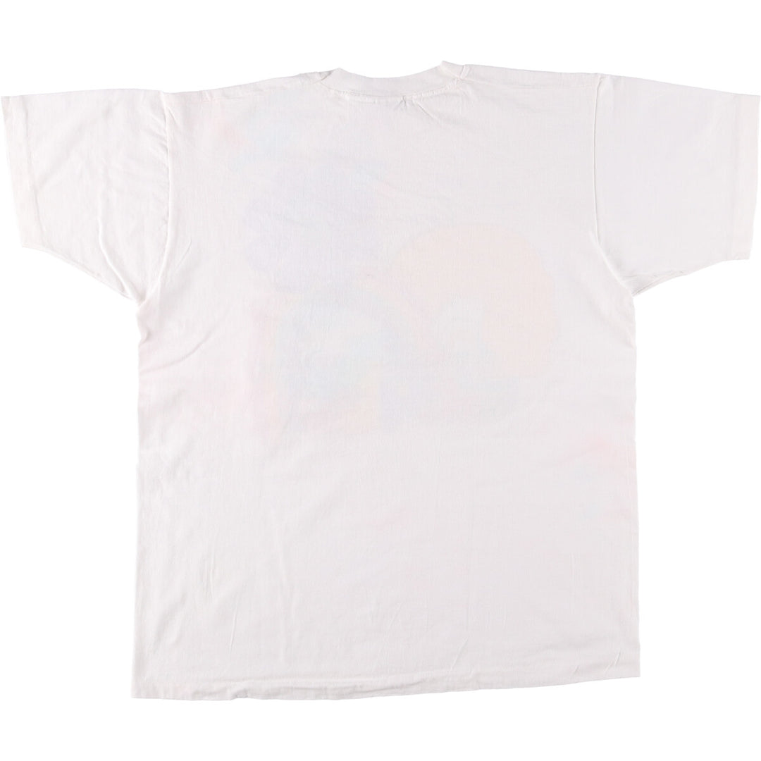 Vintage 90'S Fruit of the Loom hippie print T-shirt, Made in USA, Men's XL cotton white type Vintage Second Hand