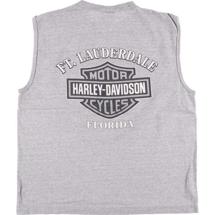 00'S Harley-Davidson Motorcycle Bike T-shirt Made in USA Men's L size cotton gray type Vintage Second Hand