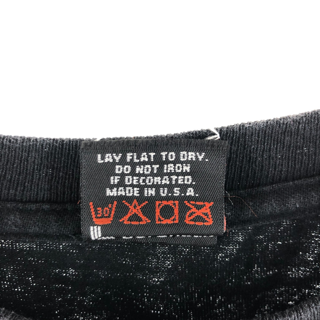 00'S Harley-Davidson Motorcycle Bike T-shirt Made in USA Men's L size cotton black type Vintage Second Hand